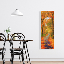 Canvas 16 x 48 - Autumn trail in the forest
