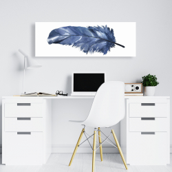 Canvas 16 x 48 - Blue feather
