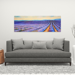 Toile 16 x 48 - Champs de lavande