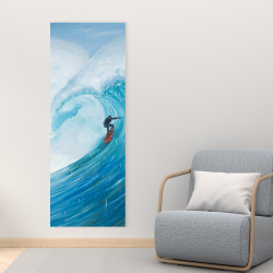 Canvas 16 x 48 - Surfer on a big wave