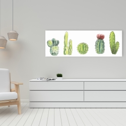 Canvas 16 x 48 - Tiny cactus set