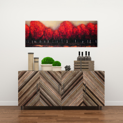 Canvas 16 x 48 - Red dark trees