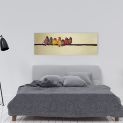Canvas 16 x 48 - Bird family