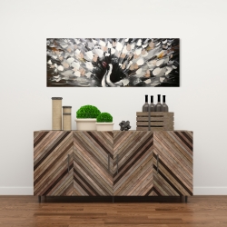 Canvas 16 x 48 - Spotted abstract peacock