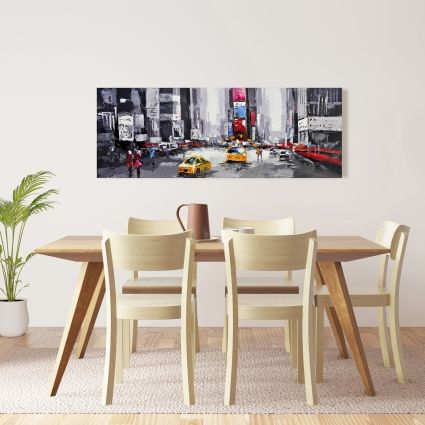Abstract street with yellow taxis