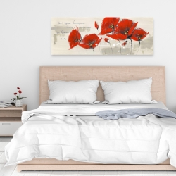 Canvas 16 x 48 - Red flowers with an handwritten typo