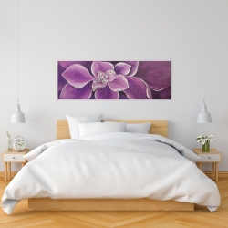 Canvas 16 x 48 - Purple flower closeup
