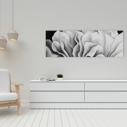 Canvas 16 x 48 - Beautiful black and white flower