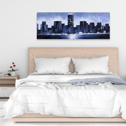Canvas 16 x 48 - Marine blue city