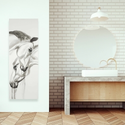 Toile 16 x 48 - Inséparables