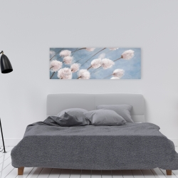 Toile 16 x 48 - Fleurs de coton délicates