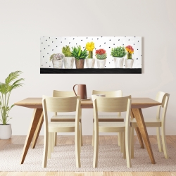 Canvas 16 x 48 - Small cactus and succulents