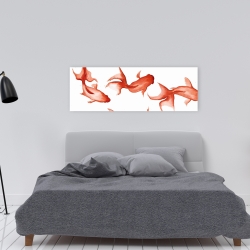 Toile 16 x 48 - Petits poissons rouge