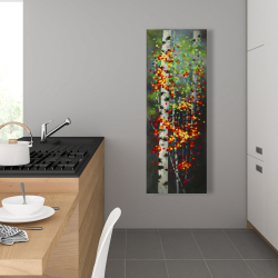 Canvas 16 x 48 - Colorful dotted leaves birches