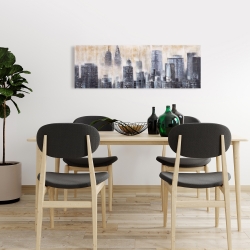 Toile 16 x 48 - Immeubles au travers des nuages