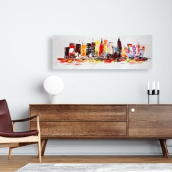 Toile 16 x 48 - Ville aux couleurs vives