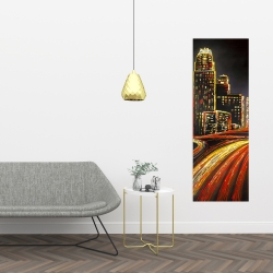 Canvas 16 x 48 - Lively city by night