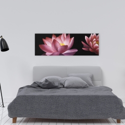 Toile 16 x 48 - Motif de fleur de lotus