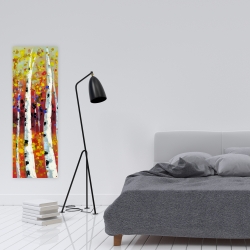 Canvas 16 x 48 - Colored birches
