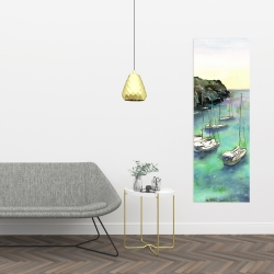Canvas 16 x 48 - Boats in cala macarella