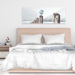 Toile 16 x 48 - Mouette à la marina