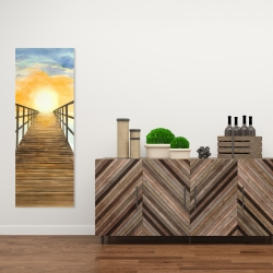 Toile 16 x 48 - Couché de soleil dans la mer