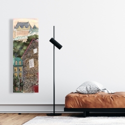 Canvas 16 x 48 - Château frontenac in the petit champlain