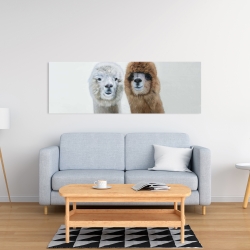 Canvas 16 x 48 - Two lamas