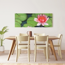 Canvas 16 x 48 - Lotus flowers in a swamp