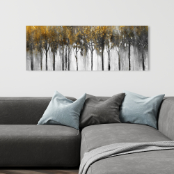 Toile 16 x 48 - Forêt abstraite jaune