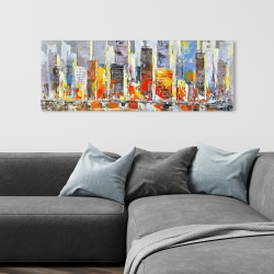 Canvas 16 x 48 - Color splash cityscape