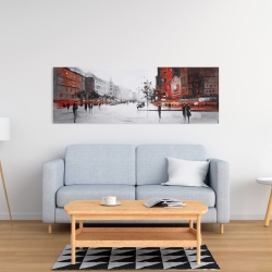 Toile 16 x 48 - Scène de rue classique