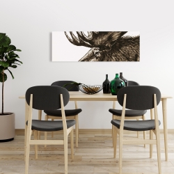 Canvas 16 x 48 - Moose plume sepia