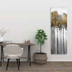 Toile 20 x 60 - Forêt abstraite jaune