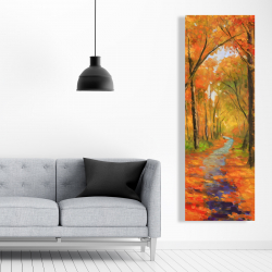 Canvas 20 x 60 - Autumn trail in the forest