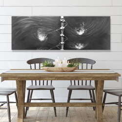 Canvas 20 x 60 - Rowing boat race