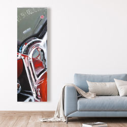 Canvas 20 x 60 - Vintage red car dashboard