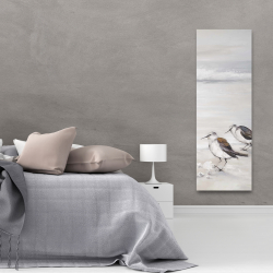 Toile 20 x 60 - Deux oiseaux bécasseau
