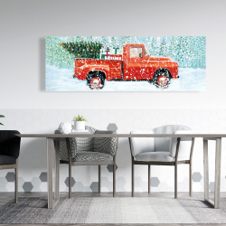 Canvas 20 x 60 - Christmas tree truck