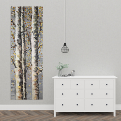 Canvas 20 x 60 - Blossoming birches