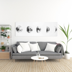 Toile 20 x 60 - éclipse en noir et blanc
