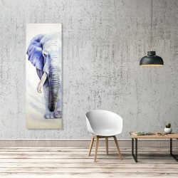 Canvas 20 x 60 - Blue elephant