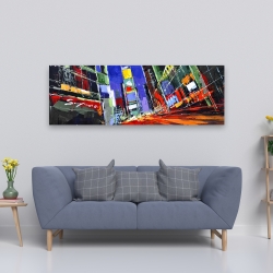 Canvas 20 x 60 - Colorful times square by night