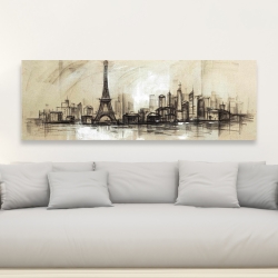 Canvas 20 x 60 - Eiffel tower sketch