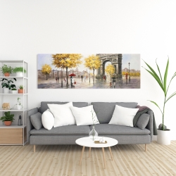 Canvas 20 x 60 - Arc de triomphe to paris
