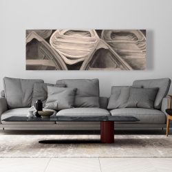 Canvas 20 x 60 - Sepia canoes
