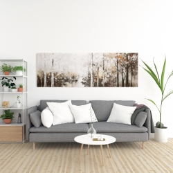 Toile 20 x 60 - Forêt blanche abstraite