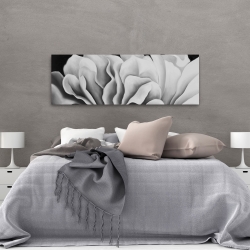 Canvas 20 x 60 - Beautiful black and white flower