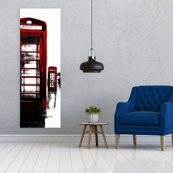 Canvas 20 x 60 - Telephone box and big ben of london