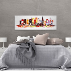 Toile 20 x 60 - Ville aux couleurs vives
